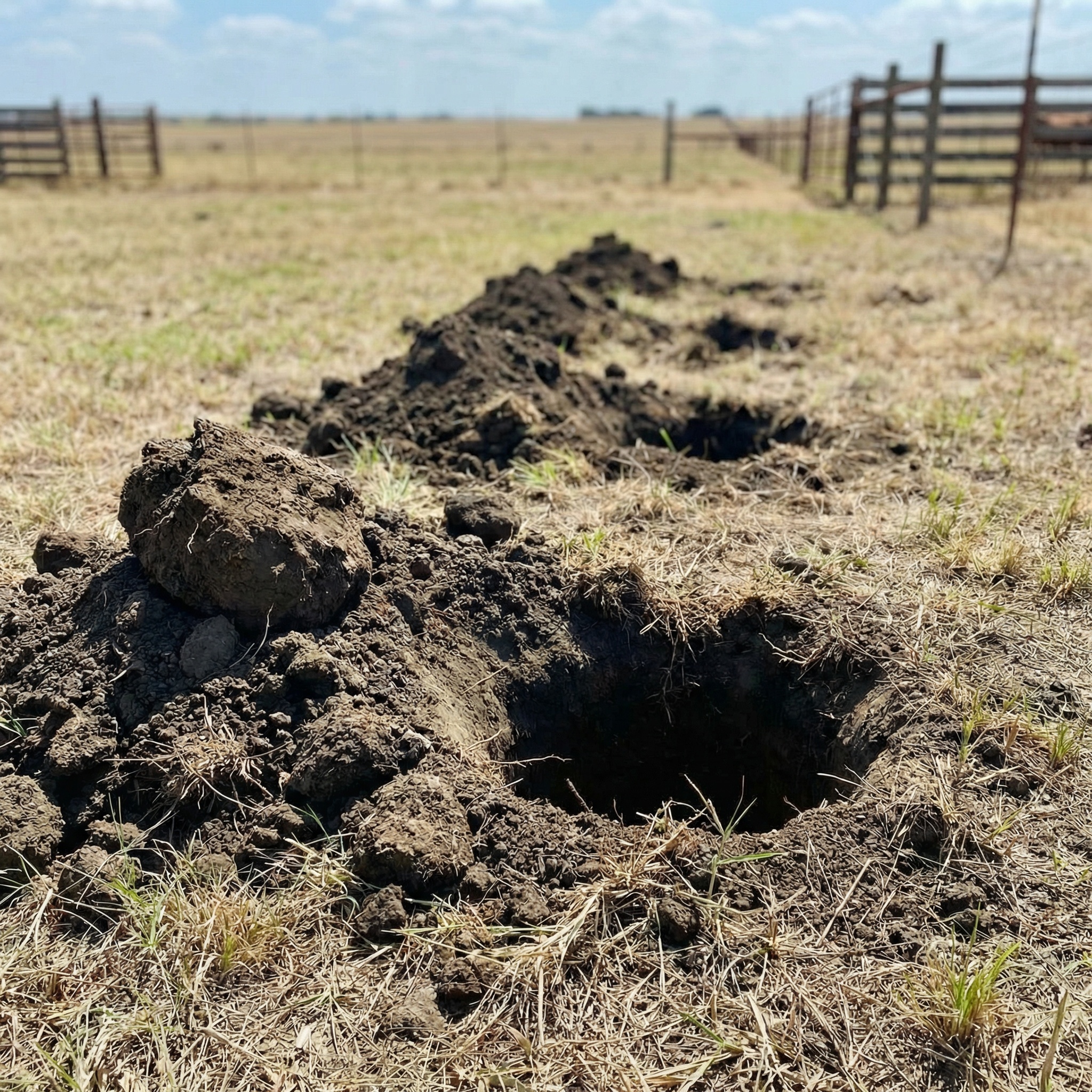 Drilling foundation close-up